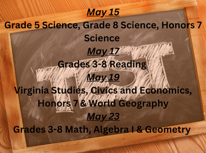  Spring Test Schedule